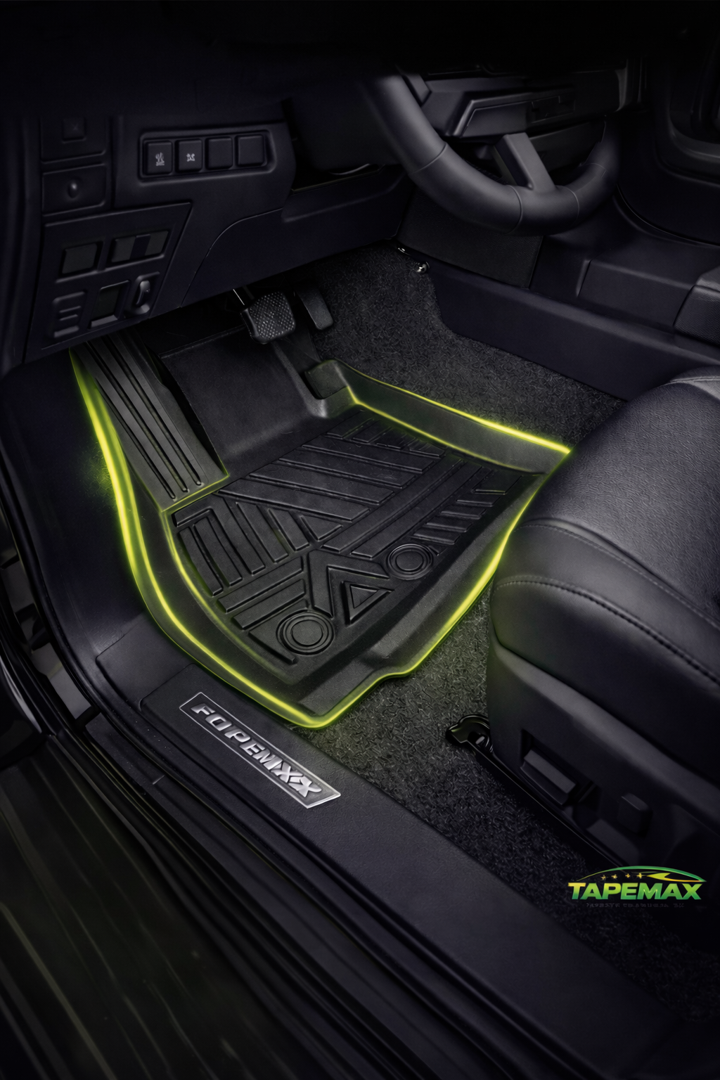 Detalhe de fixação e piso do automóvel